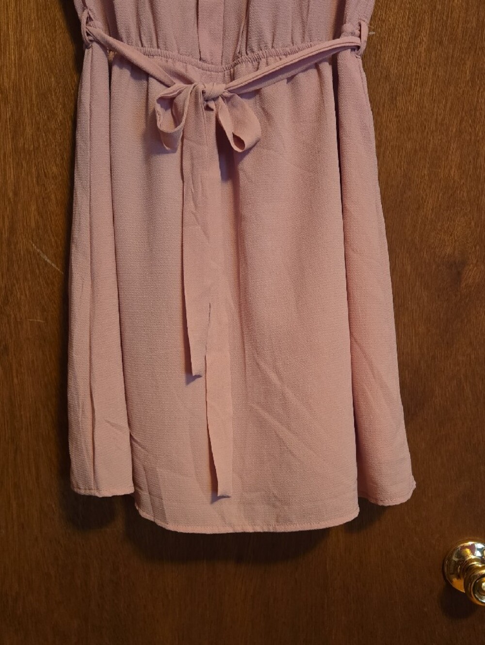 Monteau Blush Pink Belted Midi Shirt Dress - Picture 4 of 6